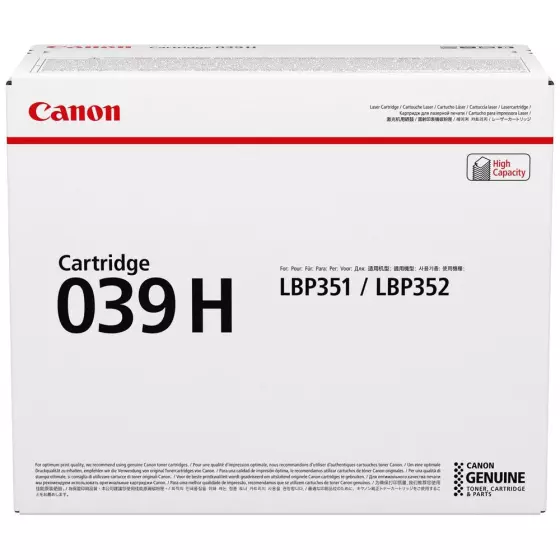 Toner laser de marque Canon 039H / 0288C001 noir - 25000 pages