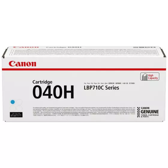Toner laser de marque Canon 040H / 0459C001 cyan - 10000 pages