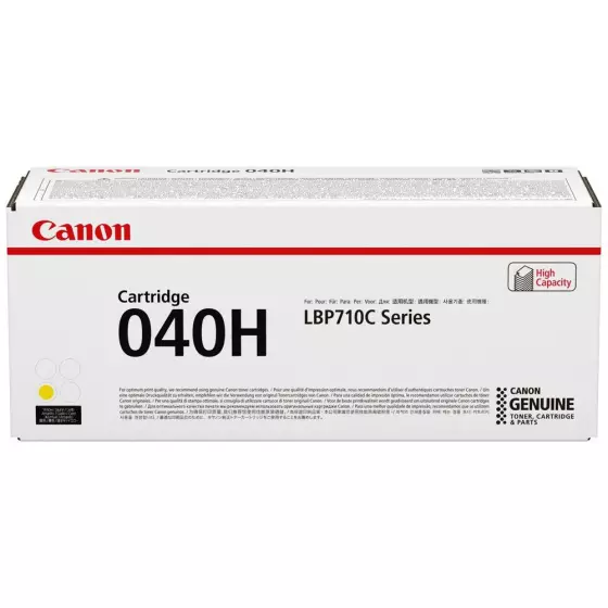 Toner laser de marque Canon 040H / 0455C001 jaune - 10000 pages