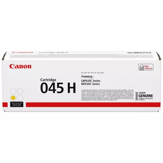 Toner laser de marque Canon 045H / 1243C002 jaune - 2200 pages