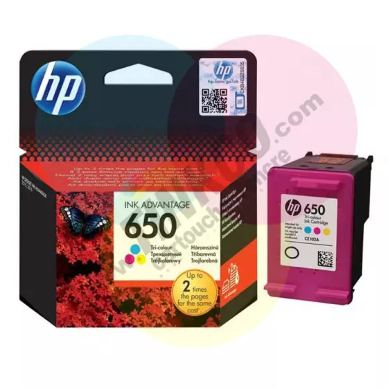 Cartouche HP 650 / CZ102AE (CZ102AE) couleur - cartouche d'encre de marque HP