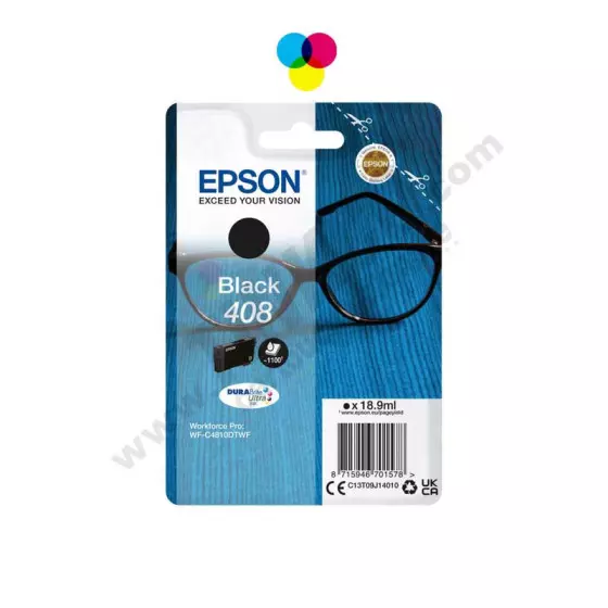 Cartouche EPSON 408 Lunette (C13T09J14010) noir - cartouche d'encre de marque EPSON