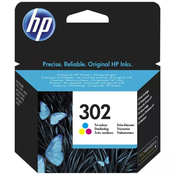 Cartouche HP 302 / F6U65AE couleur - cartouche d'encre de marque HP