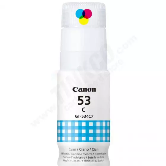 Cartouche CANON GI-53C (GI53C) cyan - cartouche d'encre de marque CANON