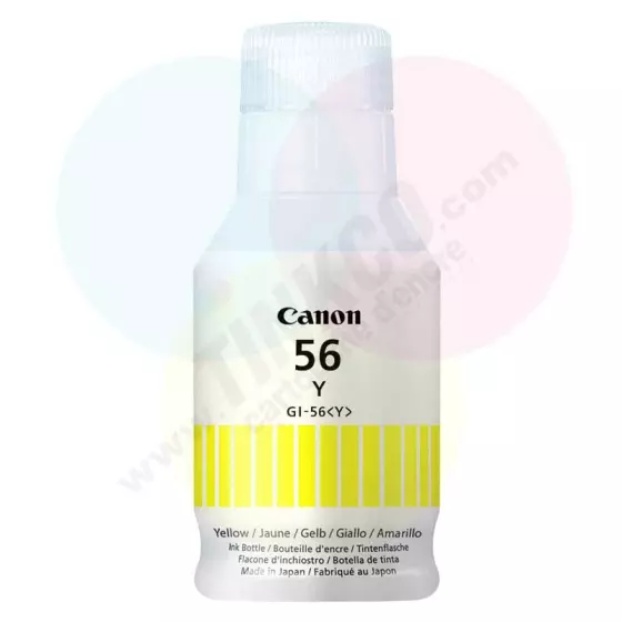 Bouteille CANON GI-56Y (GI56Y) jaune - bouteille d'encre de marque CANON