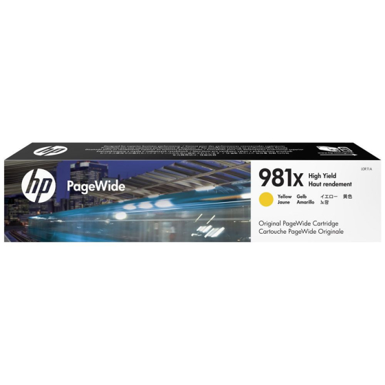 HP 981X - Cartouche d'encre de marque PageWide L0R11A jaune - 10000 pages