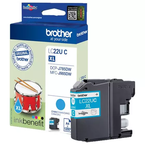 Cartouche BROTHER LC22UC XL (LC22UC) cyan - cartouche d'encre de marque BROTHER