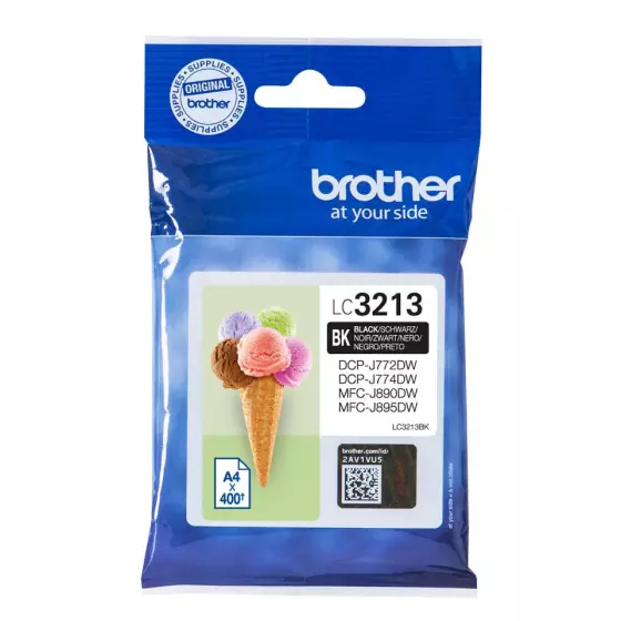 Cartouche d'encre de marque BROTHER LC3213BK Noir 400 pages - consommable original