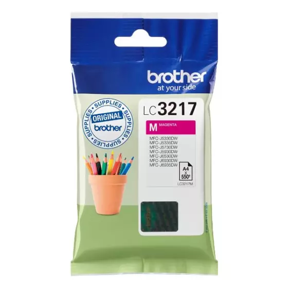Cartouche d'encre de marque BROTHER LC3217M Magenta 550 pages - consommable original