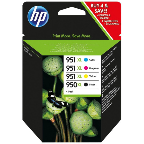 HP C2P43AE - Pack de 4 cartouches de marque HP 950XL et 951XL noir et couleurs