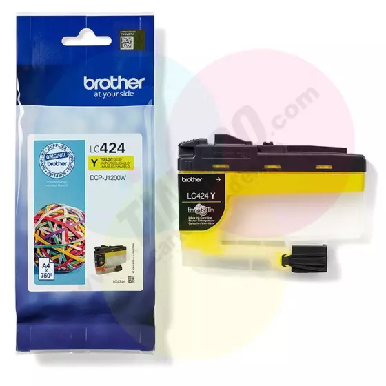 Pack Cartouches D'encre Brother LC424 - Noir + Jaune Cyan Magenta, Pour Imprimantes DCP-J1200W, MFC-J985DW, Etc.