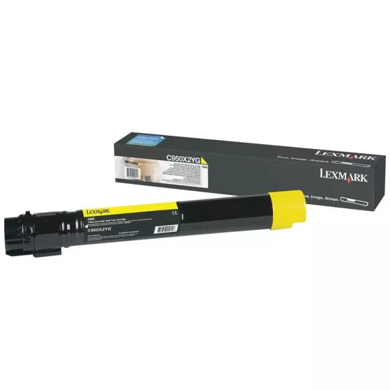 Toner LEXMARK C950X2Y (0C950X2YG) jaune de 24000 pages - cartouche laser de marque LEXMARK