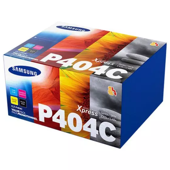 Rainbow Kit de marque Samsung CLT-P404C noir, cyan, magenta et jaune