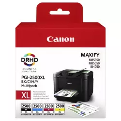 5 Cartouches Compatible Canon PGI 2500XL - Premium Cartouche - Noir Cyan Magenta Jaune - Pour Imprimantes Maxify