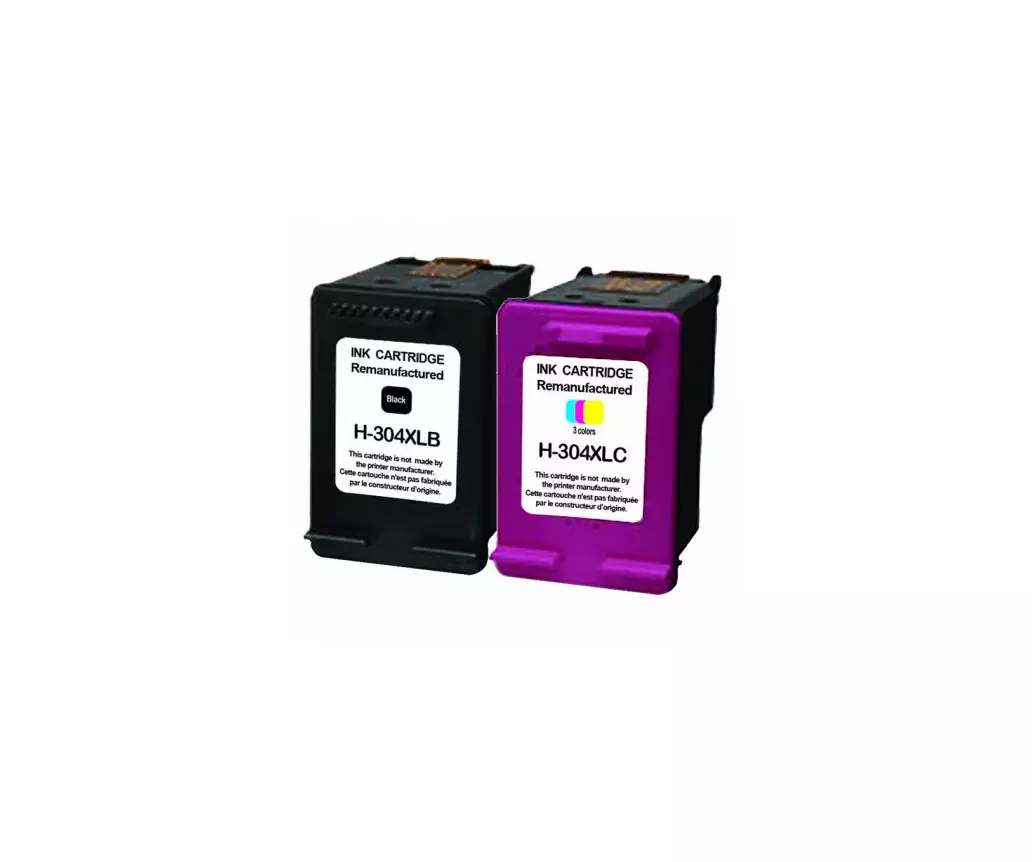 ✓ Pack 2 cartouches compatible avec HP 304 XL noir et couleur couleur pack  en stock - 123CONSOMMABLES