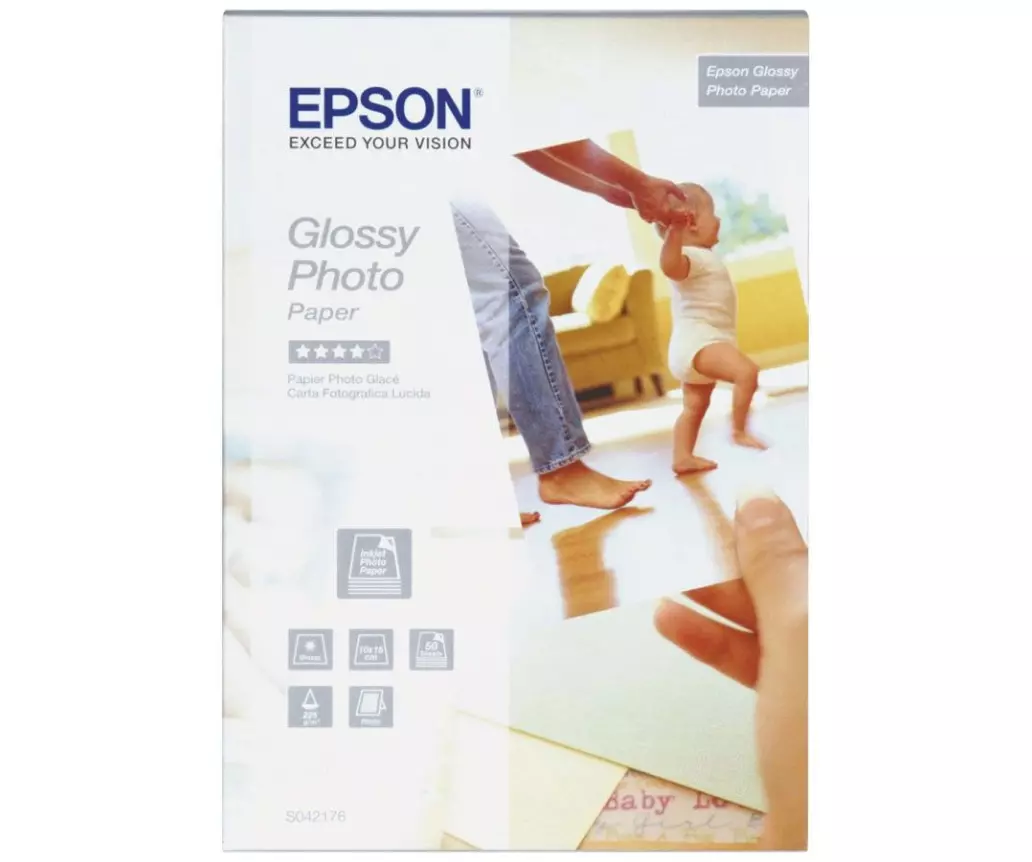 Rouleau de 250 etiq. papier brillant EPSON 76mmx127mm imprimante