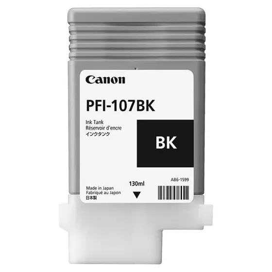 Cartouche CANON PFI-107BK (PFI107BK) noir - cartouche d'encre de marque CANON