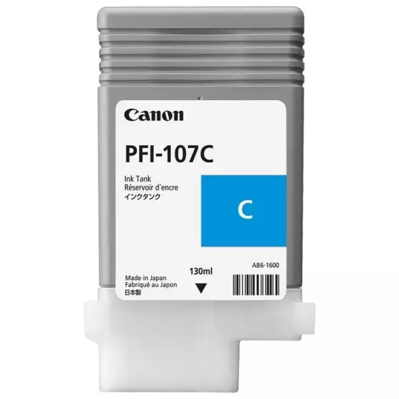 Cartouche CANON PFI-107C (PFI107C) cyan - cartouche d'encre de marque CANON