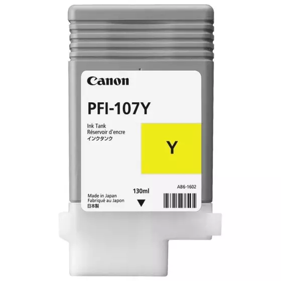 Cartouche CANON PFI-107Y (PFI107Y) jaune - cartouche d'encre de marque CANON