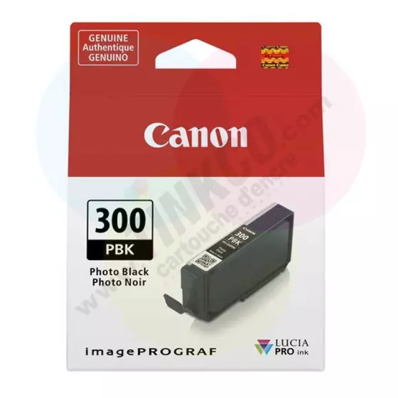 Cartouche d'encre CANON PFI-300PBK (4193C001 / PFI300PBK) photo noir