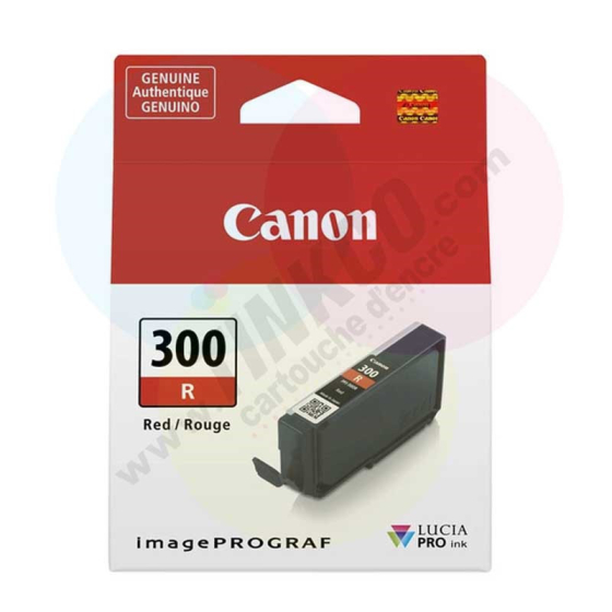 Canon PFI-300R Rouge, Cartouche de marque Canon PFI-300R / 4199C001 Rouge - 14,4ml