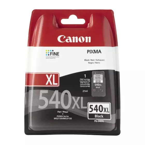 Cartouche CANON PG-540 XL (PG540XL) noir - cartouche d'encre de marque CANON - GRANDE CAPACITÉ 