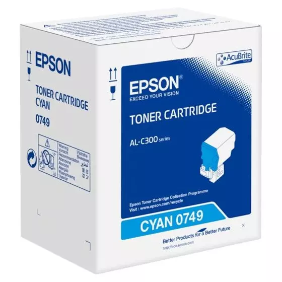 Toner de marque Epson C13S050749 cyan - 8000 pages