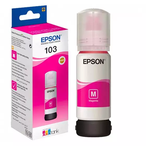 Bouteille EPSON 103 / C13T00S34A (T00S34103) magenta - bouteille d'encre de marque EPSON