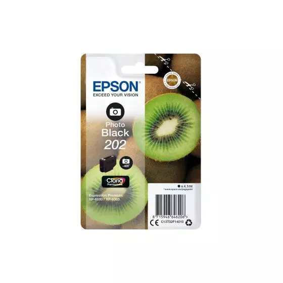 Cartouche d'encre EPSON T02F1 Kiwi (T02F1) photo noir - Cartouche d'encre d'encre de marque EPSON