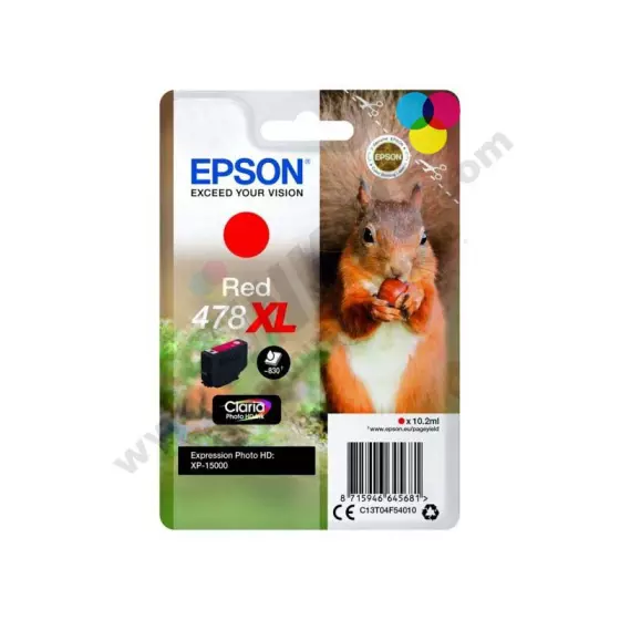 Cartouche EPSON 478XL / T04F54 Ecureuil XL (T04F54) rouge - cartouche d'encre de marque EPSON