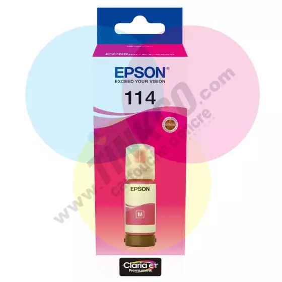 Bouteille EPSON 114 (C13T07B340) magenta - bouteille d'encre de marque EPSON