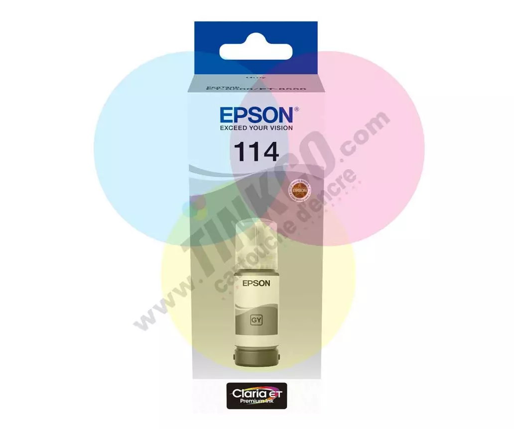 Bouteille EPSON 114 (C13T07B540) gris - bouteille d'encre de marque EPSON