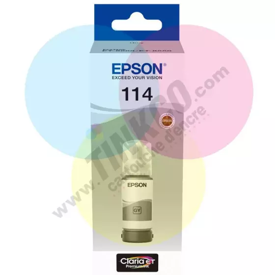 Bouteille EPSON 114 (C13T07B540) gris - bouteille d'encre de marque EPSON
