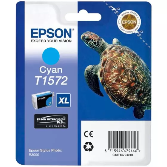Cartouche EPSON T1572 (T1572) cyan - cartouche d'encre de marque EPSON
