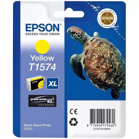 Cartouche EPSON T1574 (T1574) jaune - cartouche d'encre de marque EPSON