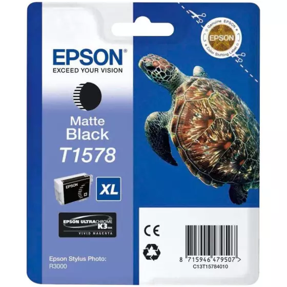 Cartouche EPSON T1578 (T1578) noir mat - cartouche d'encre de marque EPSON