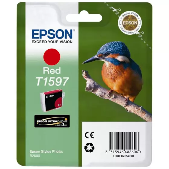 Cartouche EPSON T1597 (T1597) rouge - cartouche d'encre de marque EPSON