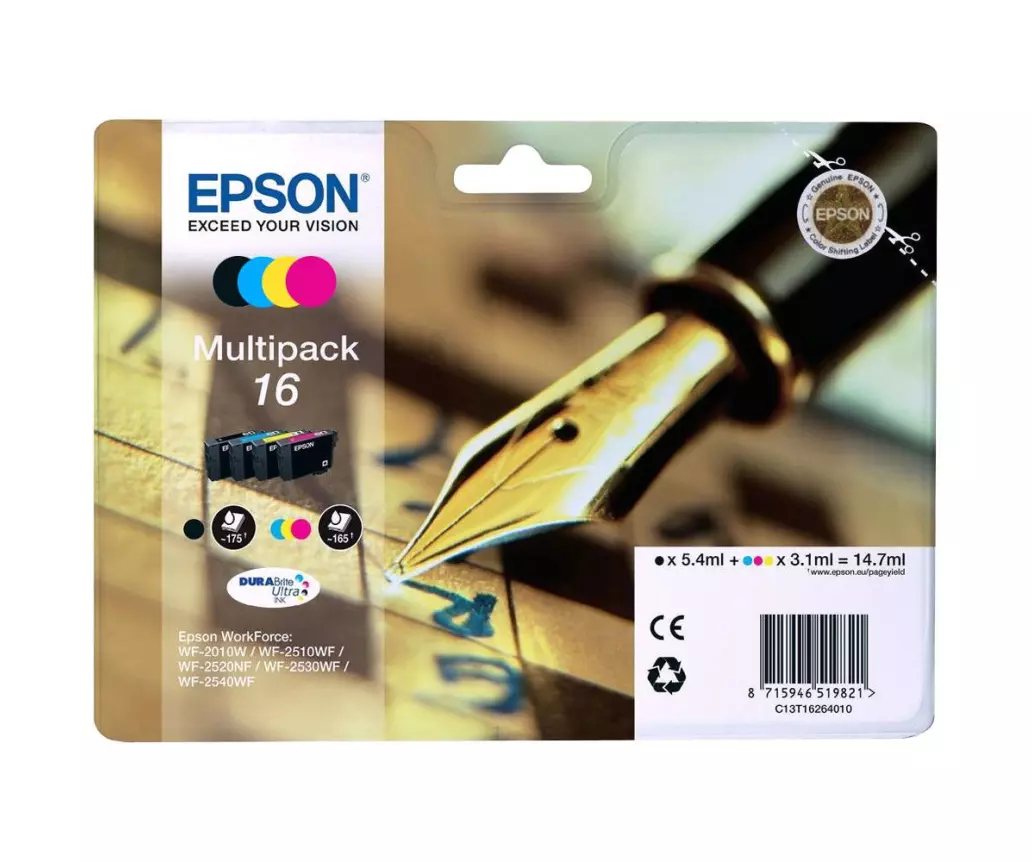 Epson T1626 - Multipack de marque Epson 16 (4 cartouches) - Série Stylo  Plume