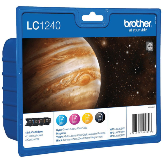 Brother LC1240VALBP Value Pack - Pack de 4 cartouches de marque Brother LC1240