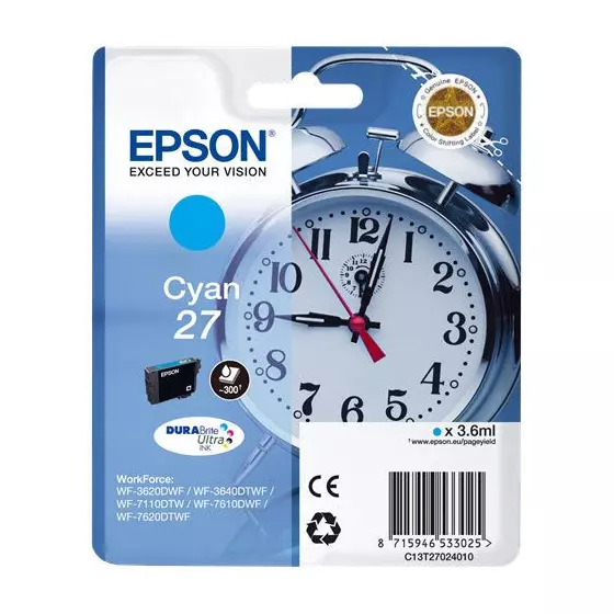 Cartouche EPSON T2702 (T2702) cyan - cartouche d'encre de marque EPSON