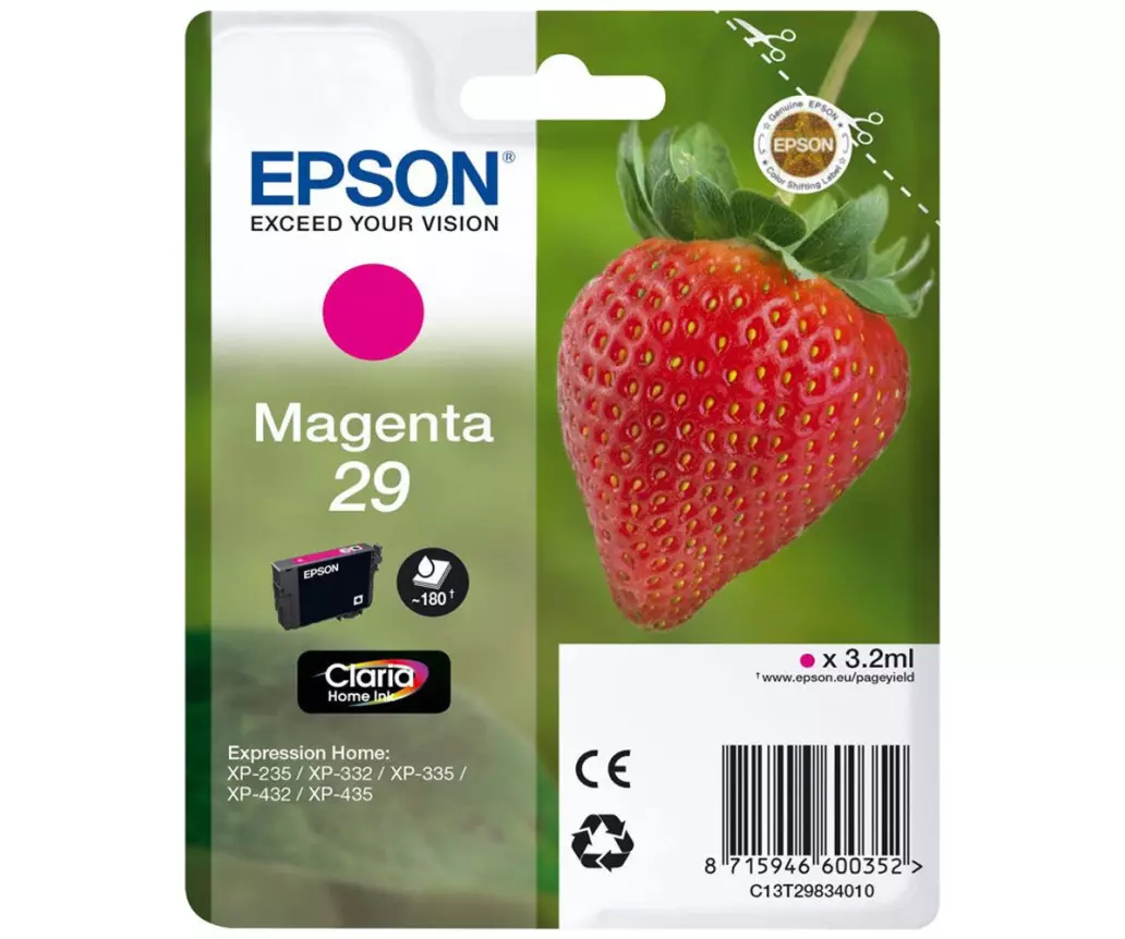 Cartouche epson t2986 fraise easymail multiplack 4 couleurs C13T29864511 -  Conforama