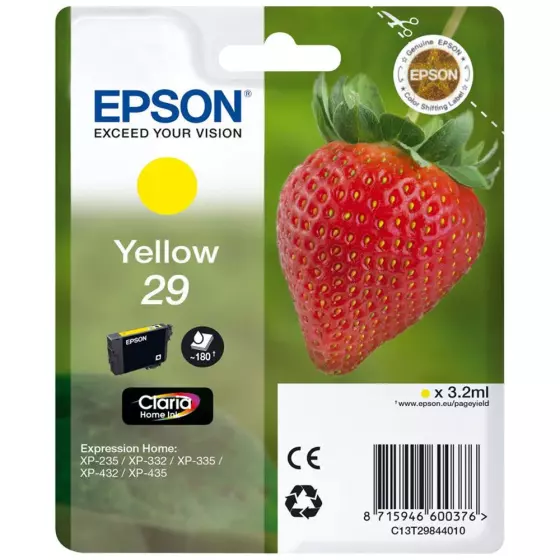 Cartouche EPSON T2984 Fraise (T2984) jaune - cartouche d'encre de marque EPSON