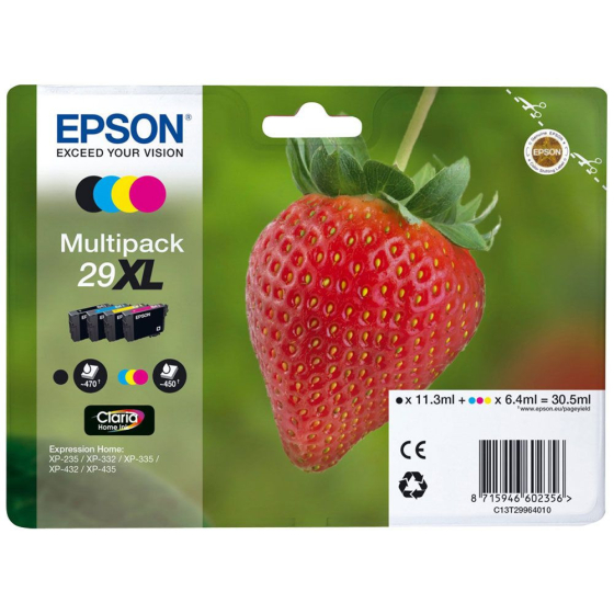 Multipack de marque Epson T2996 - Série 29XL Fraise - 30,5ml