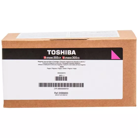 Toner de marque Toshiba T-305PM-R pour imprimante laser e-STUDIO 305/306 magenta