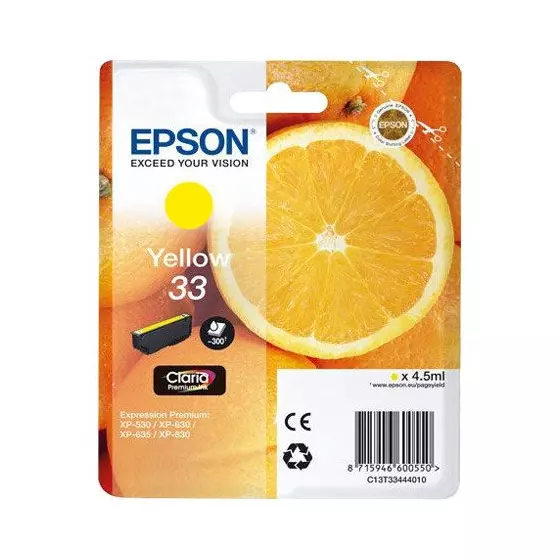 Cartouche EPSON T3344 (T3344) jaune - cartouche d'encre de marque EPSON