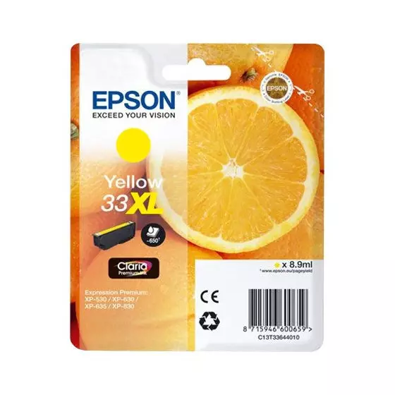 Cartouche EPSON T3364 (T3364) jaune - cartouche d'encre de marque EPSON