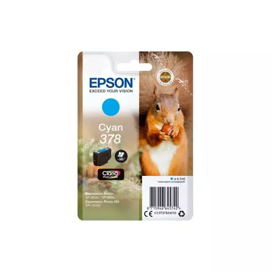 Cartouche EPSON T3782 Ecureuil (T3782) cyan - cartouche d'encre de marque EPSON