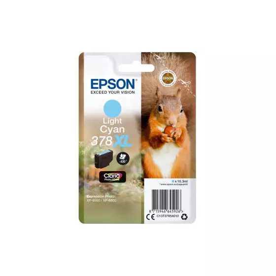 Cartouche d'encre EPSON T3795 Ecureuil XL (T3795) photo cyan - Cartouche d'encre d'encre de marque EPSON