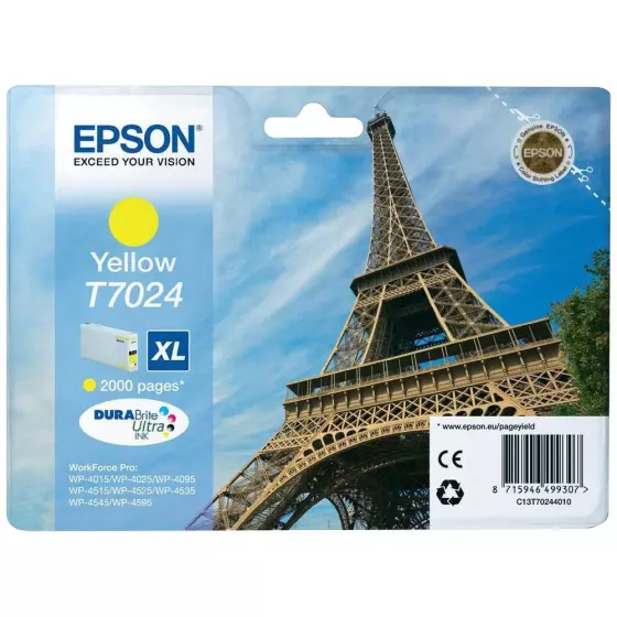 Cartouche EPSON T7024 (T7024) jaune - cartouche d'encre de marque EPSON