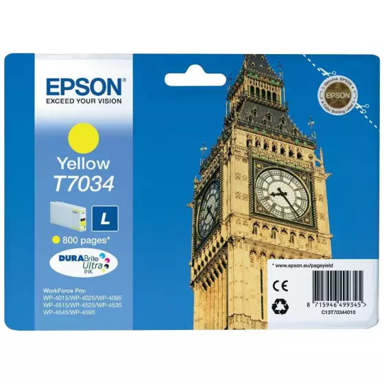Cartouche EPSON T7034 (T7034) jaune - cartouche d'encre de marque EPSON